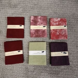 New! 6 Yards Total Hand Dyed And Pre-Washed Cotton Fabric Bundle - 1 Yard Each